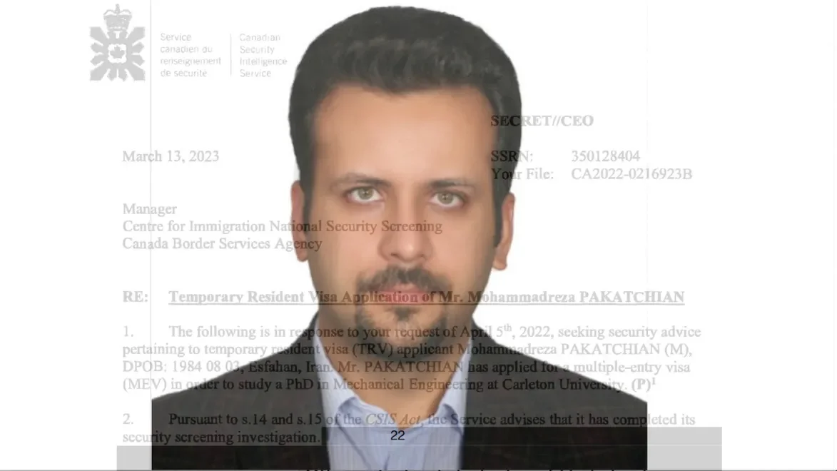 Ottawa student flagged as security threat over research helpful to Iran’s weapons program