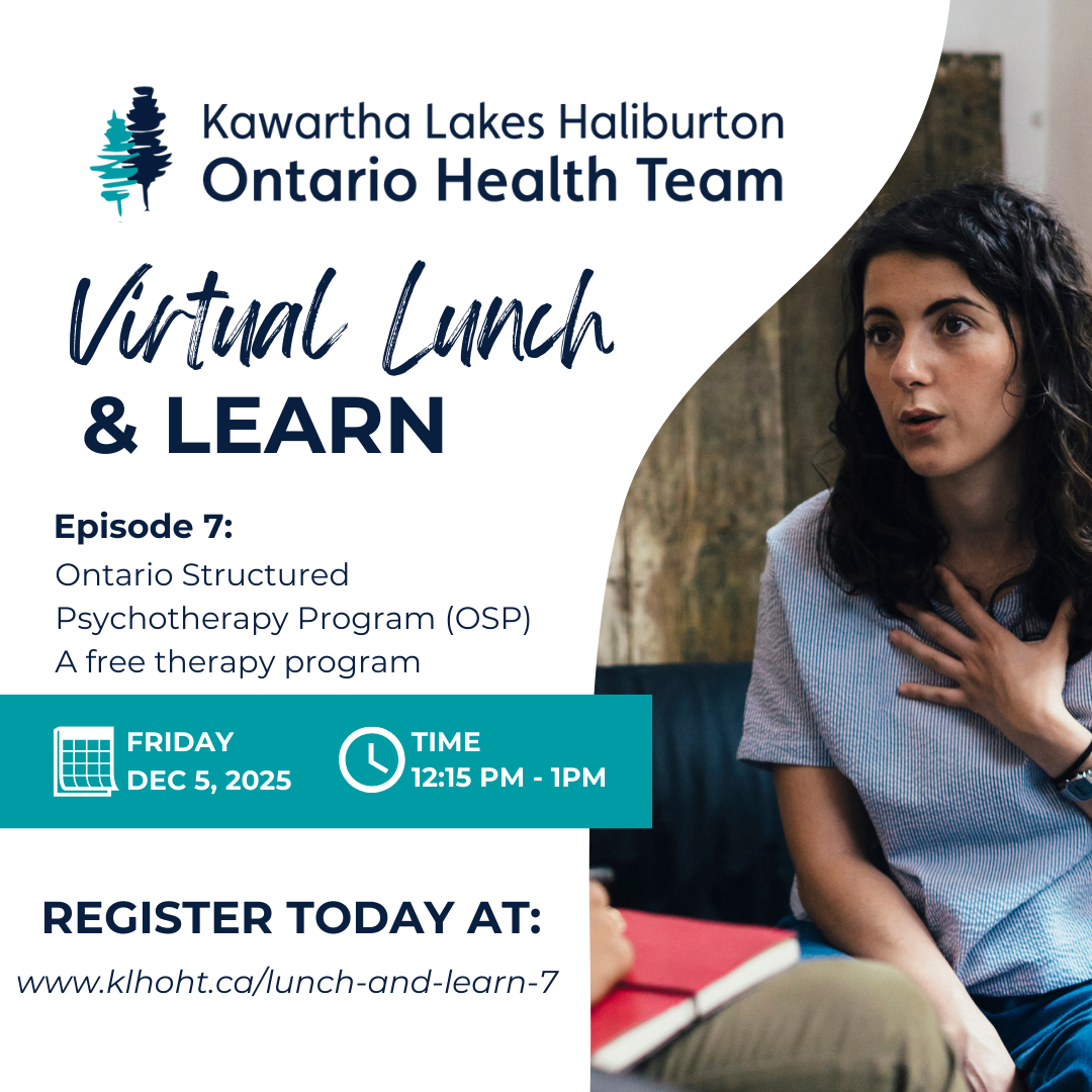 Lunch & Learn: Understanding the Ontario Structured Psychotherapy (OSP) Program